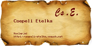 Csepeli Etelka névjegykártya